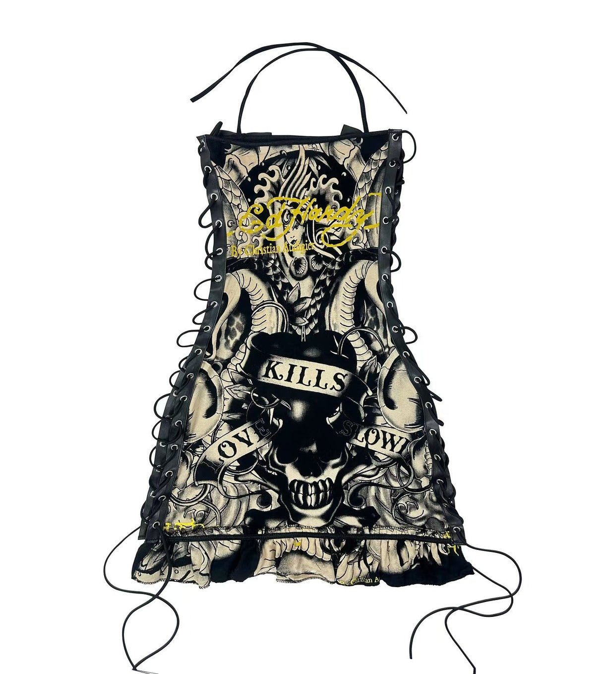 Fashion Retro Halloween Skull Positioning Printing Tops - Seldom Seen Styles