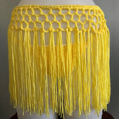 Mode Sexy Aushöhlen Hand-Gehäkelte Quaste Strand Cover-Up Kleid Fabrik Original