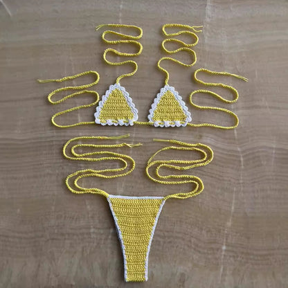 Modetrend handgehäkelte Bikini-Bademode Strand Sommer Fabrik Original Damenbekleidung
