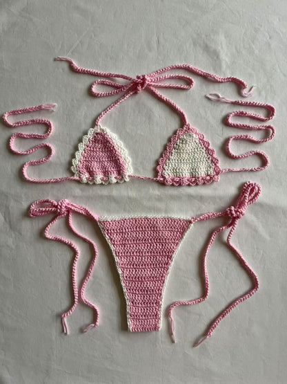 Modetrend handgehäkelte Bikini-Bademode Strand Sommer Fabrik Original Damenbekleidung