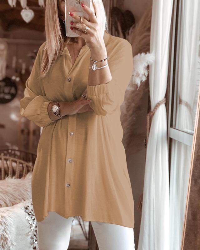 Fashion plain women's shirt tops casual pants - Seldom Seen Styles