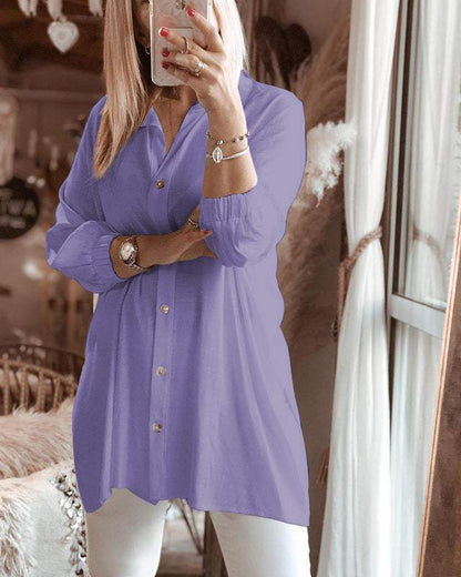 Modische unifarbene Damen-Shirt-Oberteile, Freizeithosen