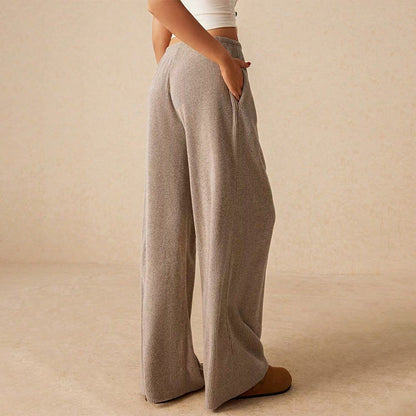 Pantalon de loisirs femme, large, avec cordon de serrage