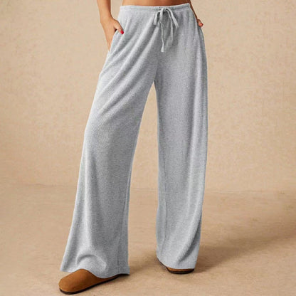 Pantalon de loisirs femme, large, avec cordon de serrage