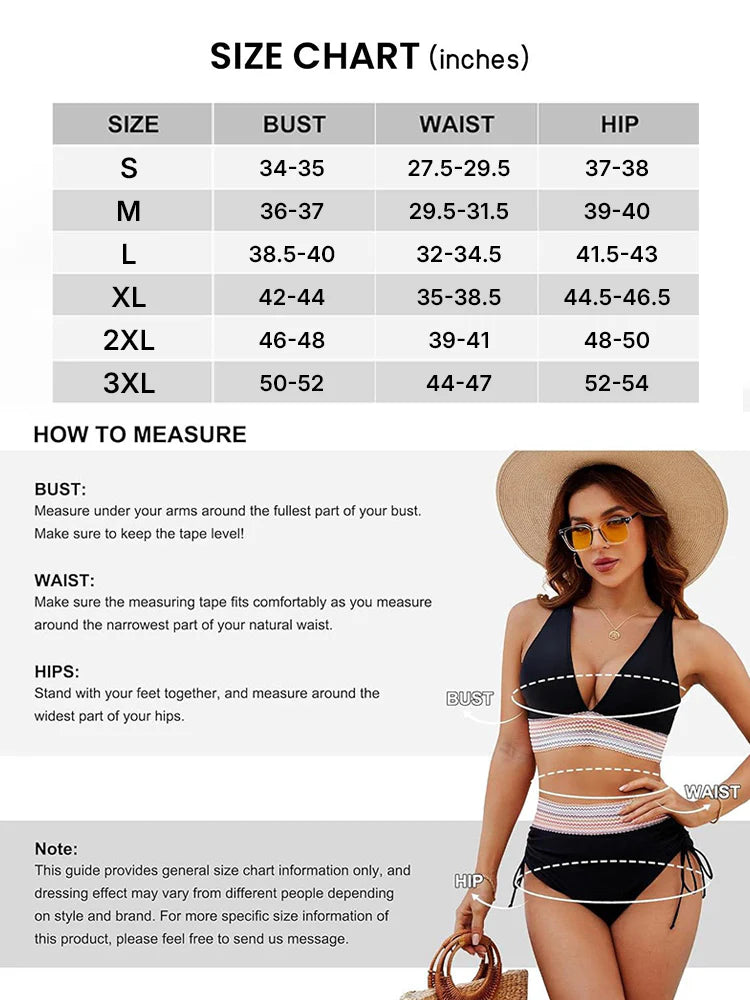 Flattering Deep V High-Waist Bikini - Seldom Seen Styles