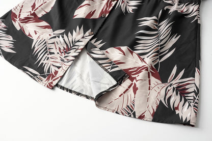 Geblümtes Sommerkleid, Alltags-Freizeitkleider mit Ärmeln, bedrucktes Kleid mit Fünfviertelärmeln