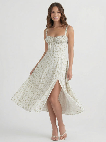 Floral Tie-Front Midi Sundress
