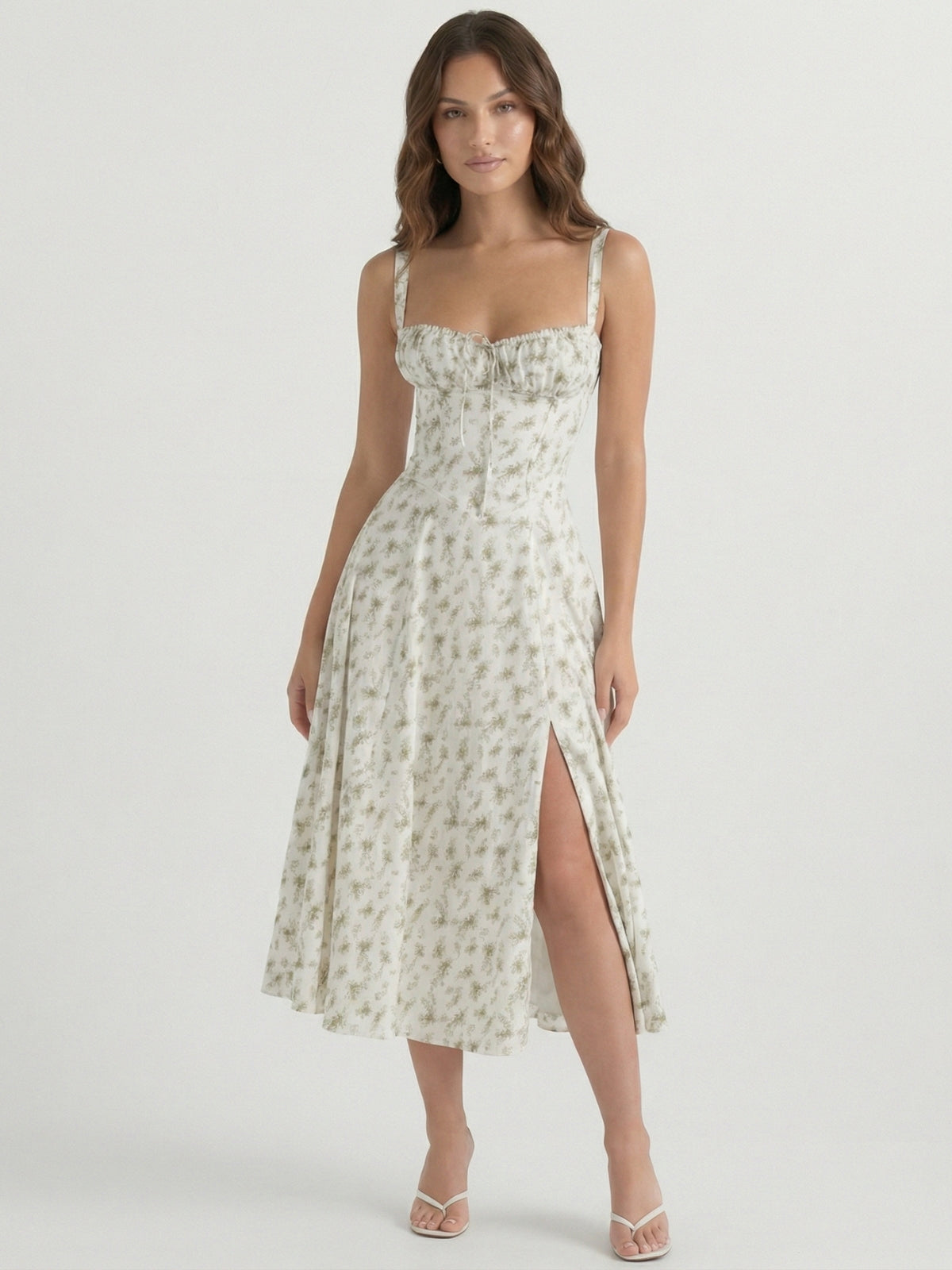 Floral Tie-Front Midi Sundress - Seldom Seen Styles