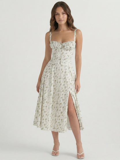 Floral Tie-Front Midi Sundress