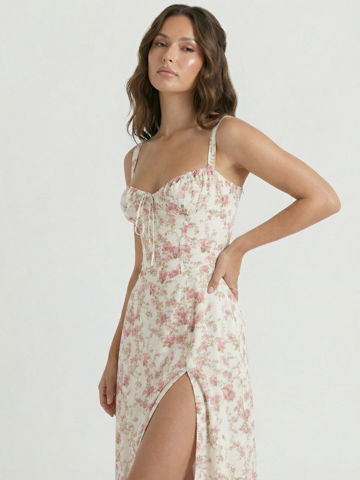 Floral Tie-Front Midi Sundress - Seldom Seen Styles