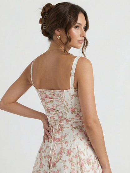 Floral Tie-Front Midi Sundress
