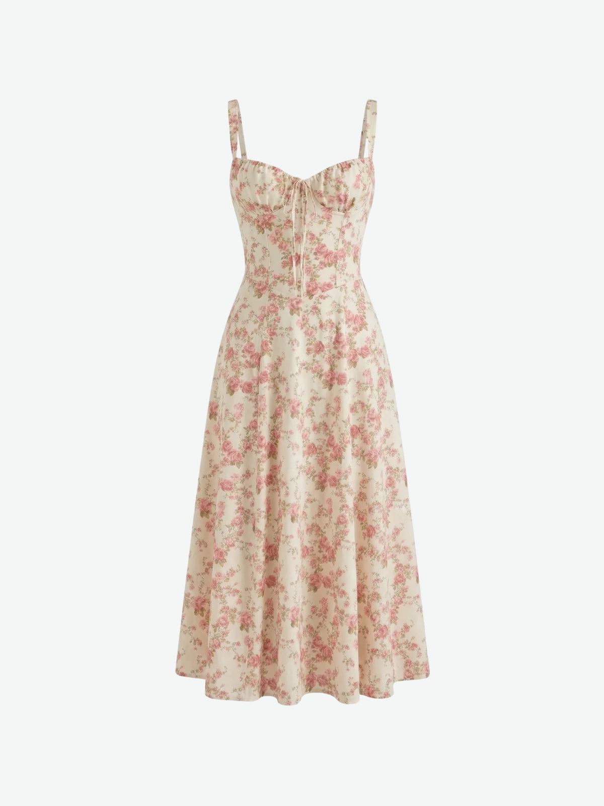 Floral Tie-Front Midi Sundress - Seldom Seen Styles