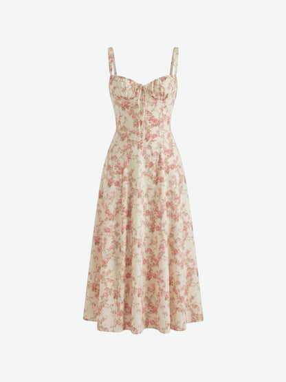 Floral Tie-Front Midi Sundress