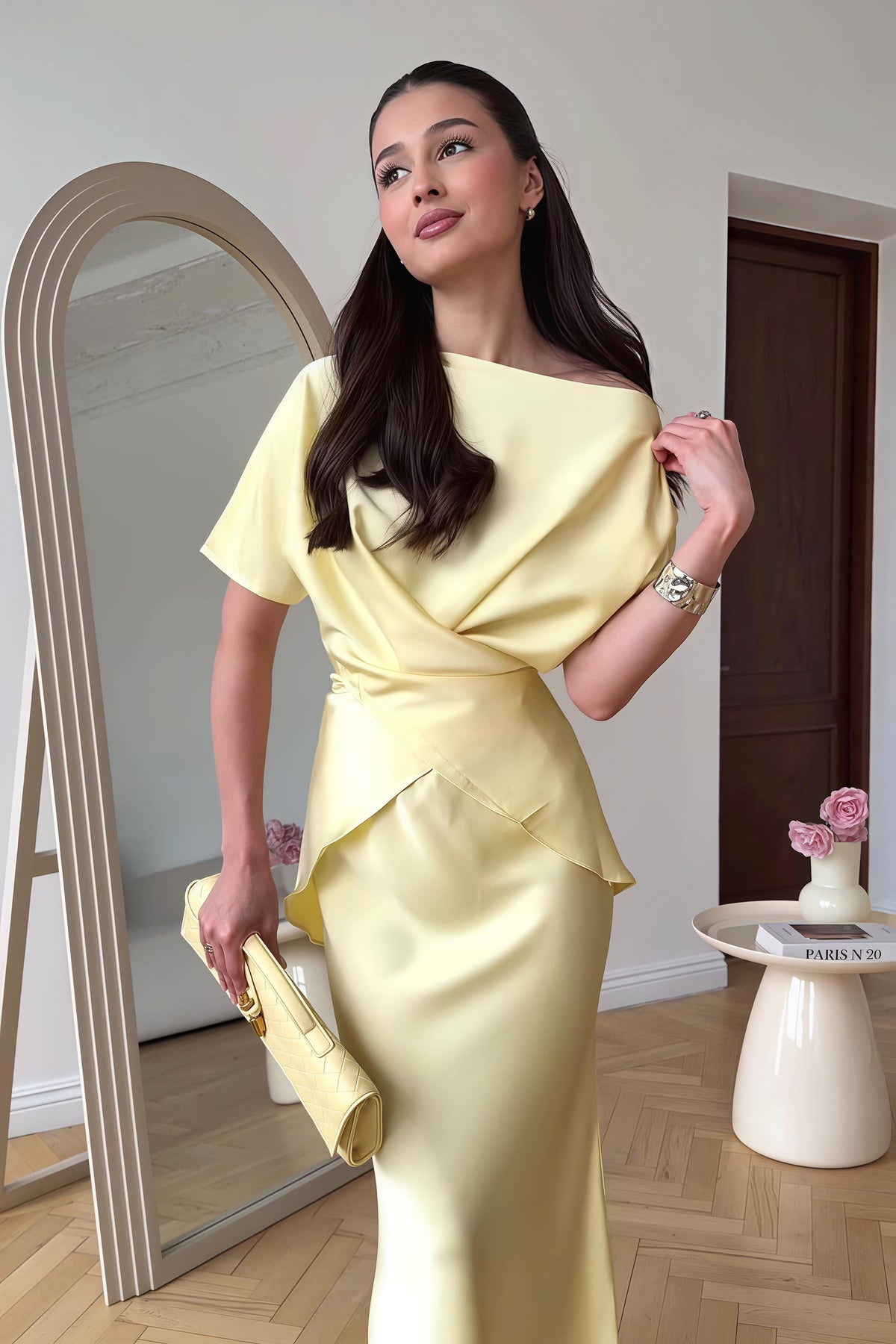Flowy Elegant Short Sleeve  Skirt Set - Seldom Seen Styles