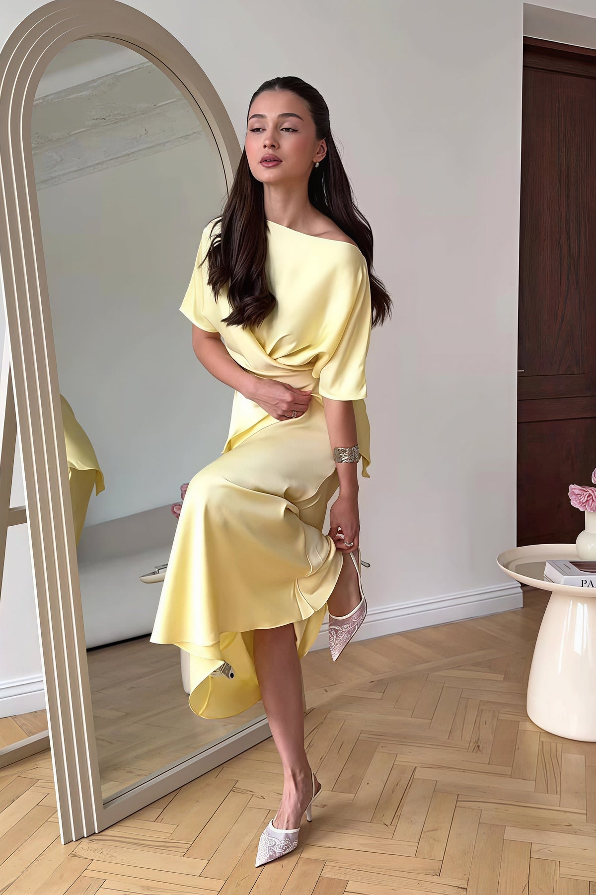 Flowy Elegant Short Sleeve  Skirt Set - Seldom Seen Styles