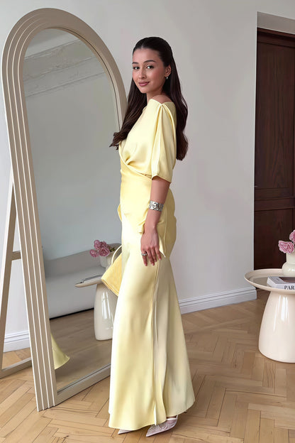 Flowy Elegant Short Sleeve  Skirt Set