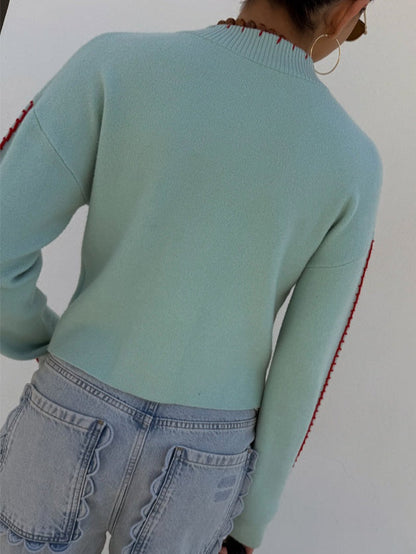 Cardigan en maille motif pieuvre amusant
