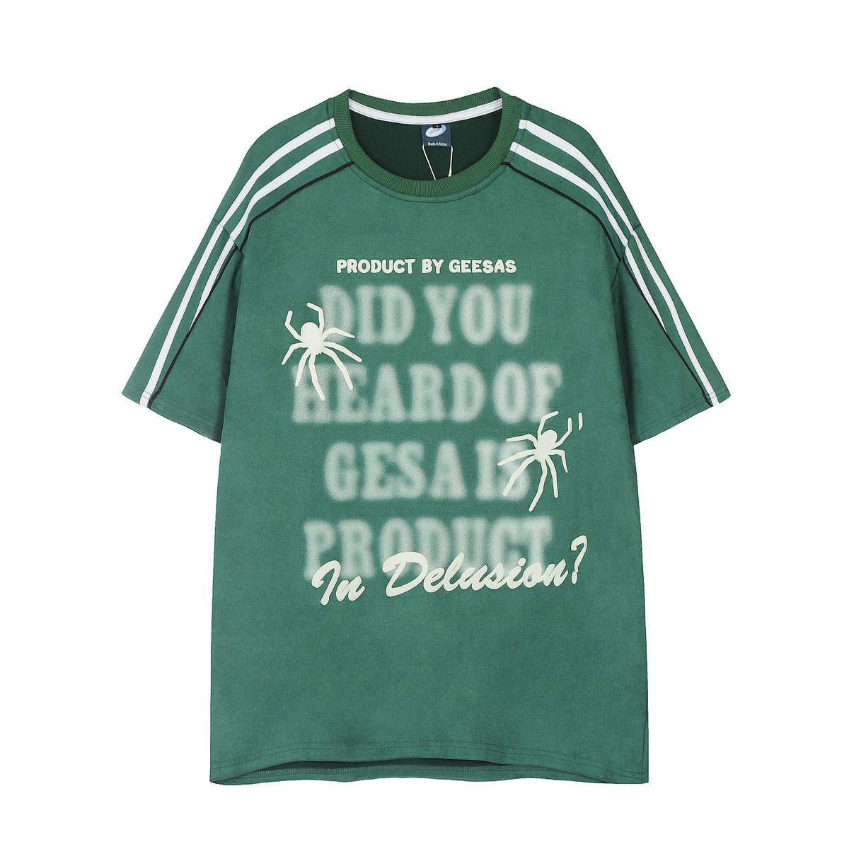 GEESAS Spider Graphic Striped T-Shirt - Seldom Seen Styles
