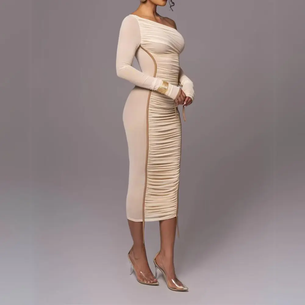 Gabrielle Asymmetric Midi Dress - Seldom Seen Styles