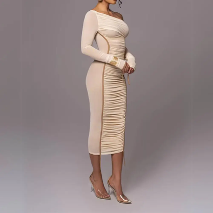 Robe midi asymétrique Gabrielle