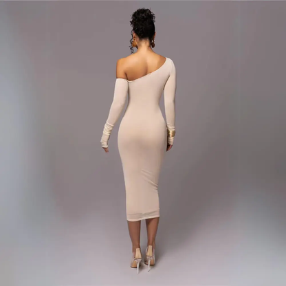 Robe midi asymétrique Gabrielle