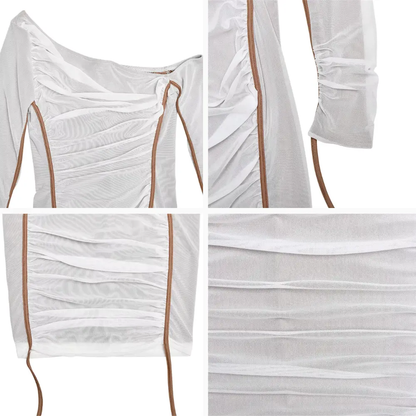 Robe midi asymétrique Gabrielle