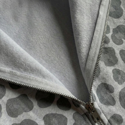 Leopard Zip-Up Hoodie