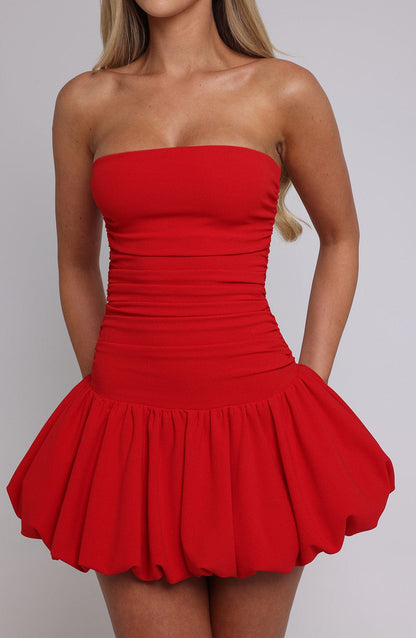 Mini-robe Gemma – Rouge