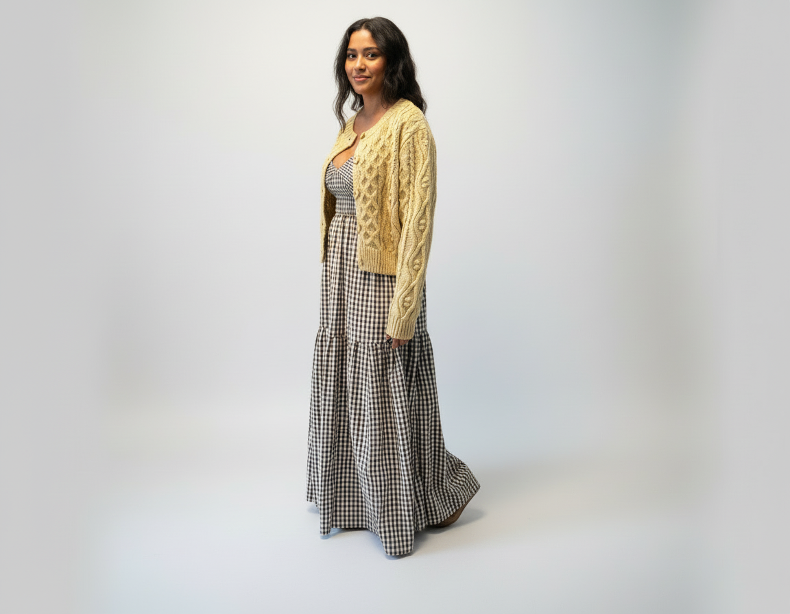 Gingham Cotton Maxi Dress - Seldom Seen Styles