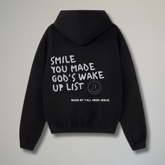 Gods Wake Up List Hoodie - Seldom Seen Styles