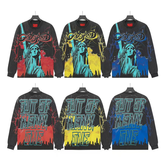 Godspeed Statue of Liberty Long Sleeve Shirt - Seldom Seen Styles