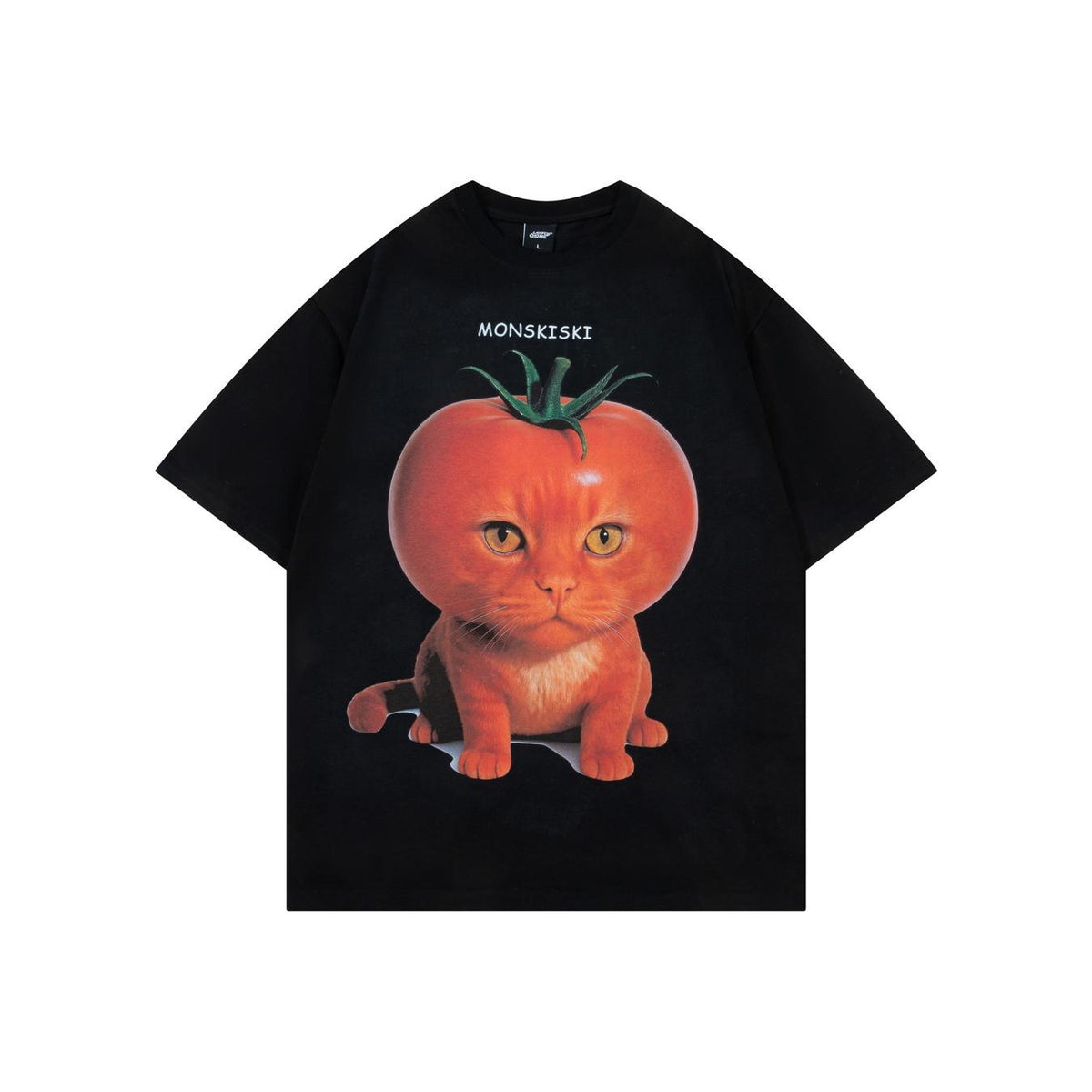 Graphic Print Short Sleeve T-Shirt Oversized Loose Fit Cotton Casual Streetwear Hip Hop Couple Summer Tee | Meow Tee - Seldom Seen Styles