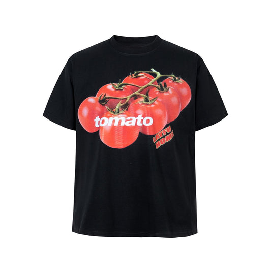 Graphic Print Short Sleeve T-Shirt Tomato Ice Fabric Cooling UPF50 Quick Dry Loose Fit Streetwear Couple Summer Casual Tee | Cool Tomato Tee - Seldom Seen Styles