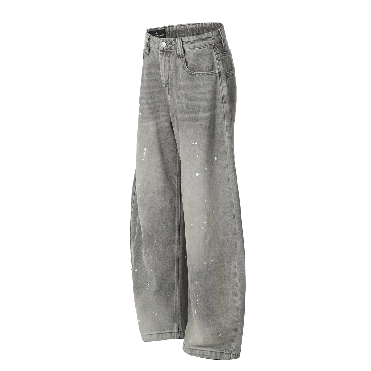 Grunge Paint-Splatter Wide-Leg Denim Pants mry001630 - Seldom Seen Styles