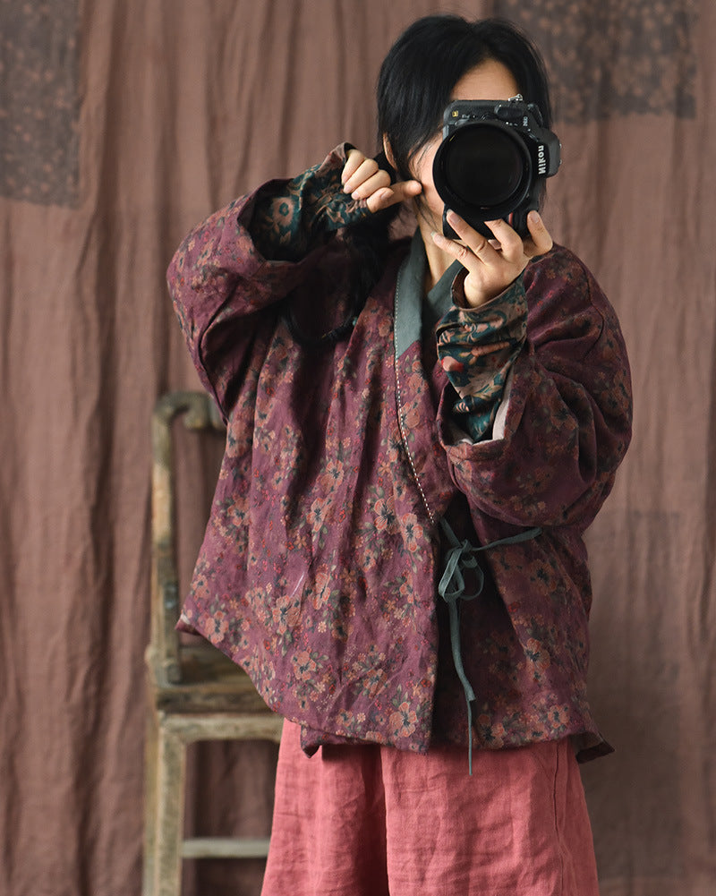 Vintage Bloom Contrast Jacket - Seldom Seen Styles