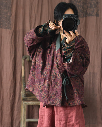 Vintage Bloom Kontrastjacke