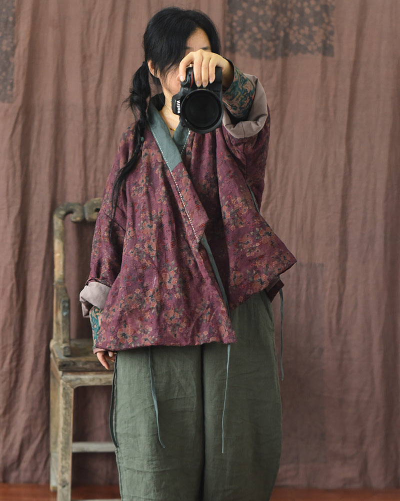 Vintage Bloom Contrast Jacket - Seldom Seen Styles