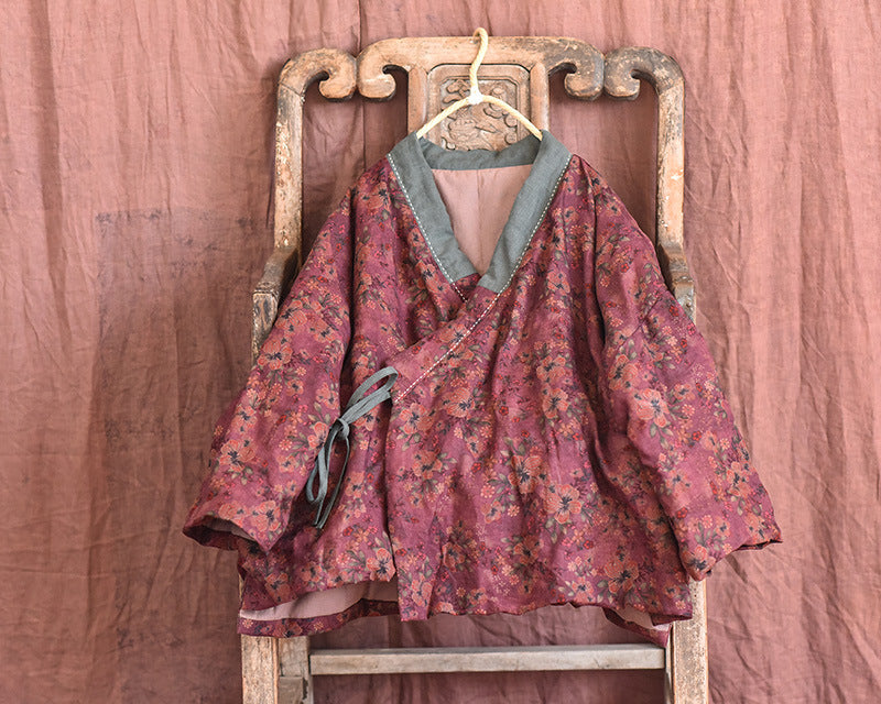 Vintage Bloom Contrast Jacket - Seldom Seen Styles