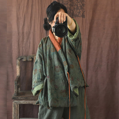 Vintage Bloom Kontrastjacke