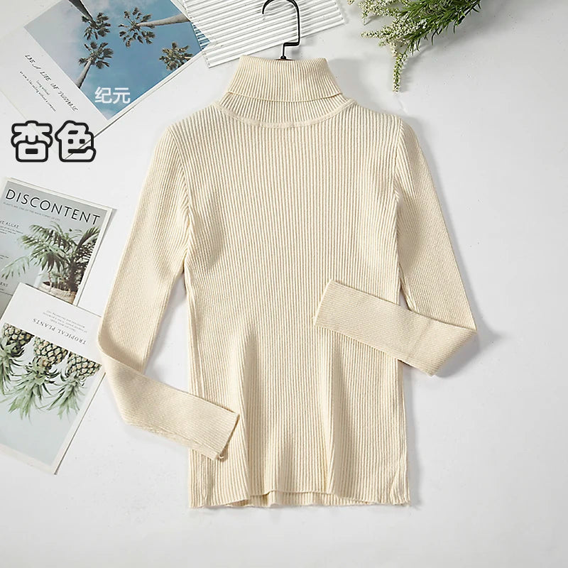 Bornladies Basic Turtleneck Women Sweaters Autumn Winter Tops Slim Women Pullover Knitted Sweater Jumper Soft Warm Pull