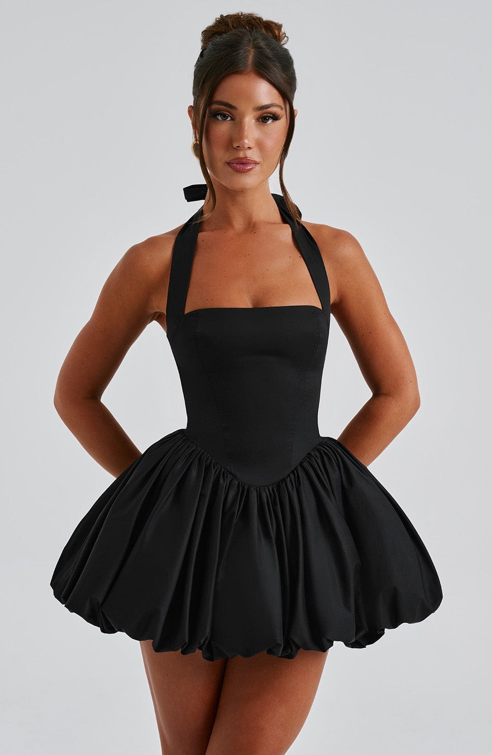 Halter Homecoming Dresses Short for Teens Satin Corset HOCO Dress Mini Bubble Formal Cocktail Party Gowns - Seldom Seen Styles