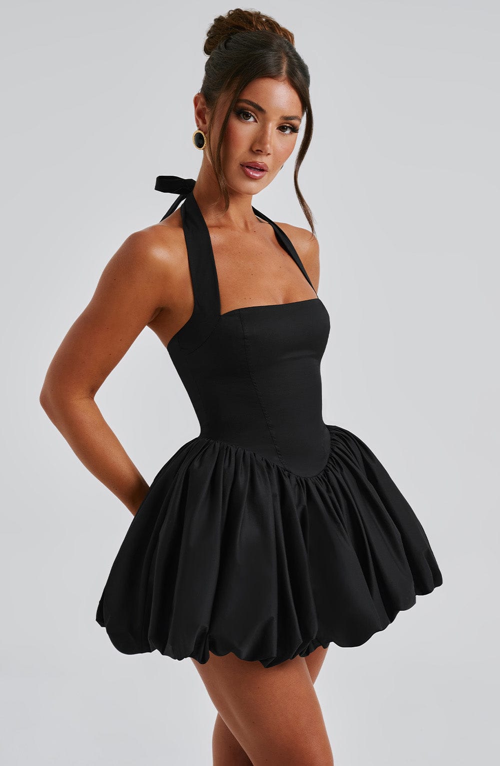 Halter Homecoming Dresses Short for Teens Satin Corset HOCO Dress Mini Bubble Formal Cocktail Party Gowns - Seldom Seen Styles