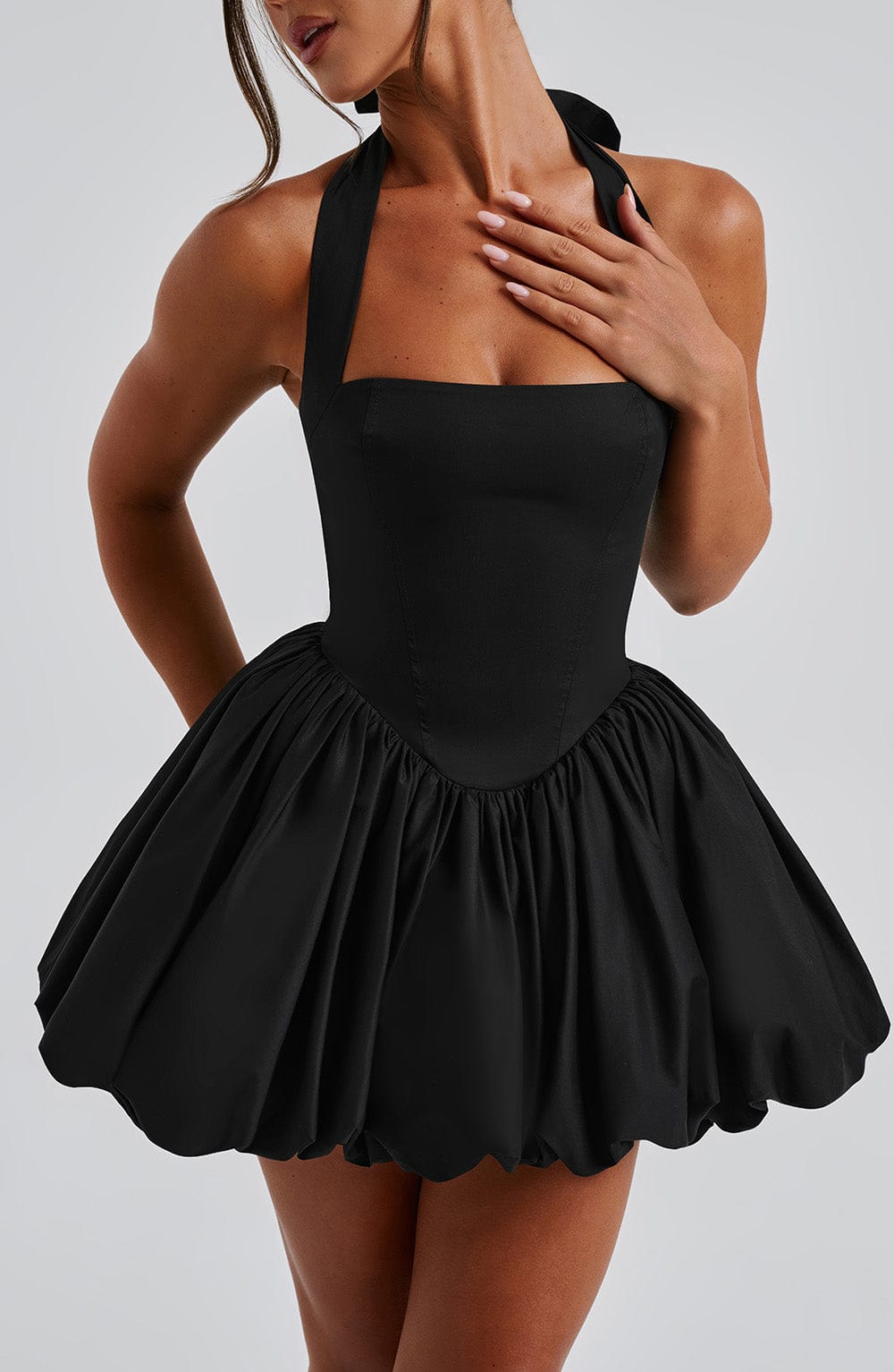 Halter Homecoming Dresses Short for Teens Satin Corset HOCO Dress Mini Bubble Formal Cocktail Party Gowns - Seldom Seen Styles