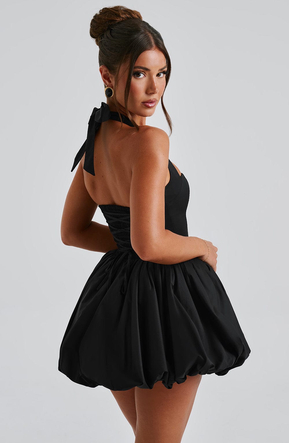 Halter Homecoming Dresses Short for Teens Satin Corset HOCO Dress Mini Bubble Formal Cocktail Party Gowns - Seldom Seen Styles
