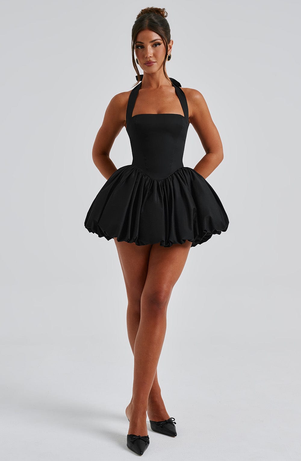 Halter Homecoming Dresses Short for Teens Satin Corset HOCO Dress Mini Bubble Formal Cocktail Party Gowns - Seldom Seen Styles