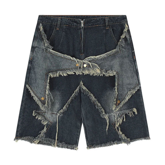 Star Denim Shorts - Seldom Seen Styles