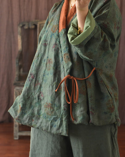 Vintage Bloom Kontrastjacke