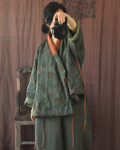 Vintage Bloom Kontrastjacke