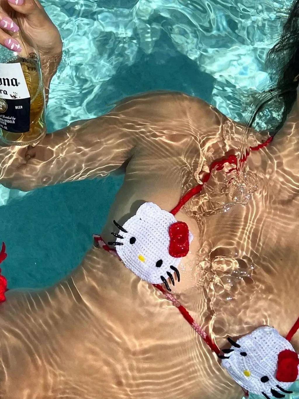 Hello Kitty Crochet Bikini Set - Seldom Seen Styles