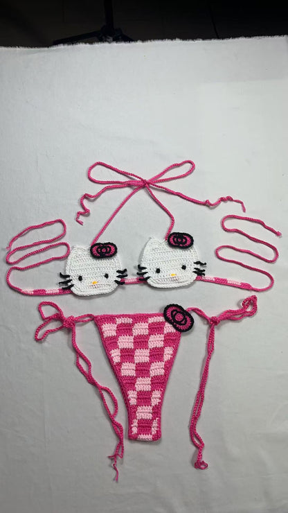 Hello Kitty Crochet Bikini Set